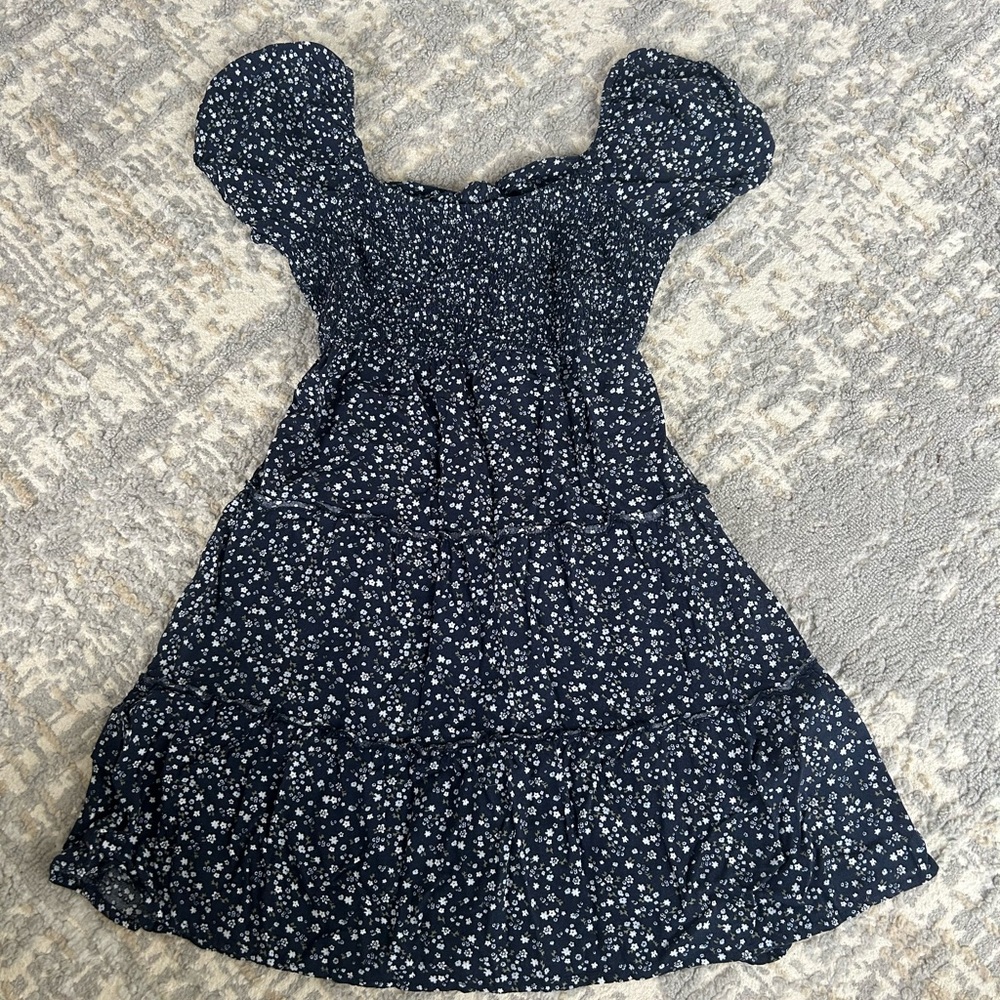 Hollister Blue Puff Sleeve Sundress